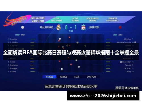 全面解读FIFA国际比赛日赛程与观赛攻略精华指南十全掌握全景 全面解读FIFA国际比赛日赛程与观赛攻略精华指南十全掌握全景